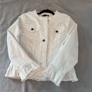 Ann Taylor Women's White Denim Jacket